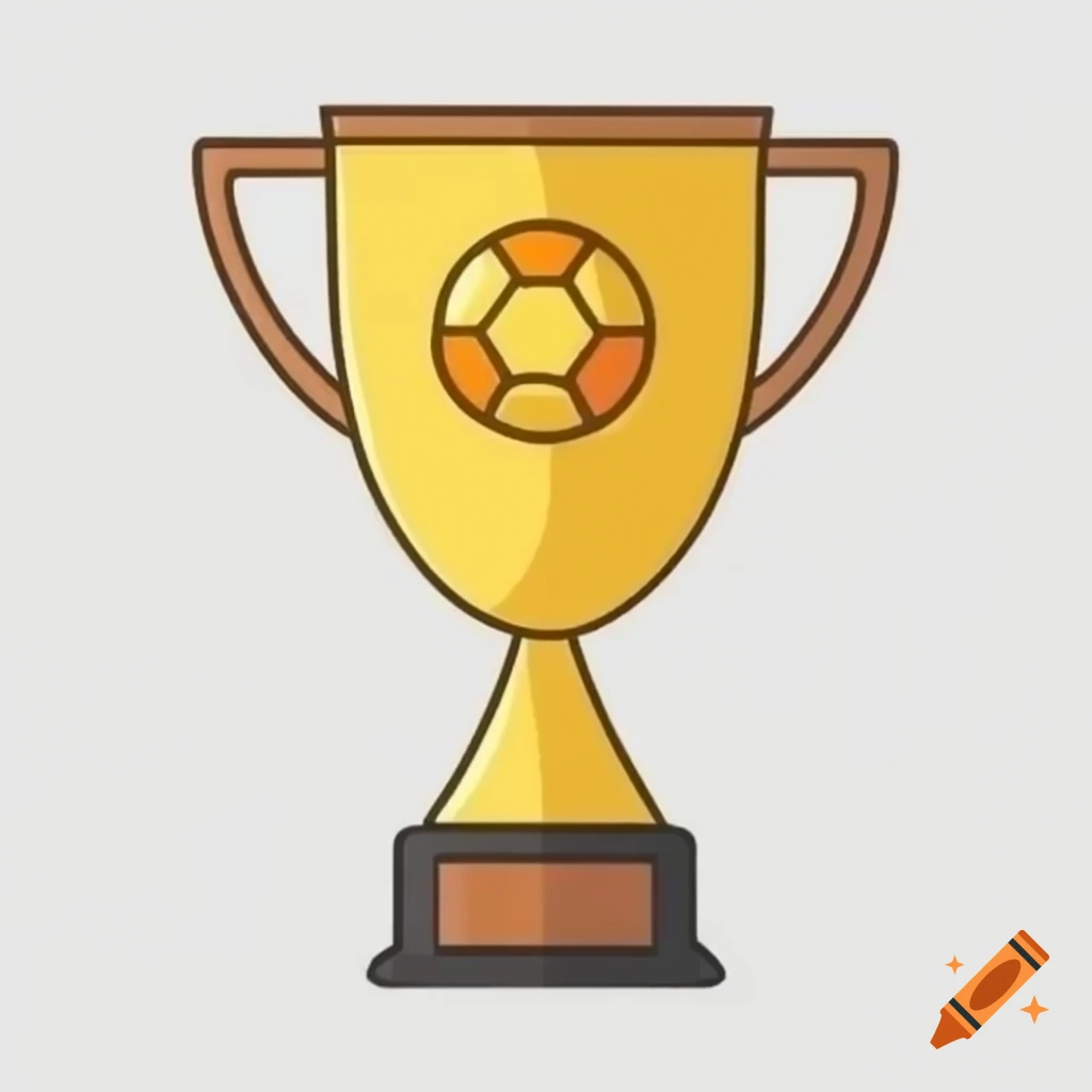 Drawing of a soccer trophy