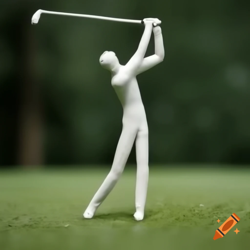 Simple illustration of a stick figure golfer