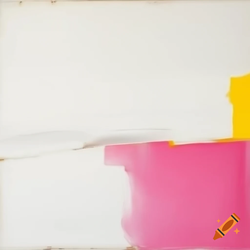 Abstract artwork with white, pink, and yellow brush strokes in Rothko style
