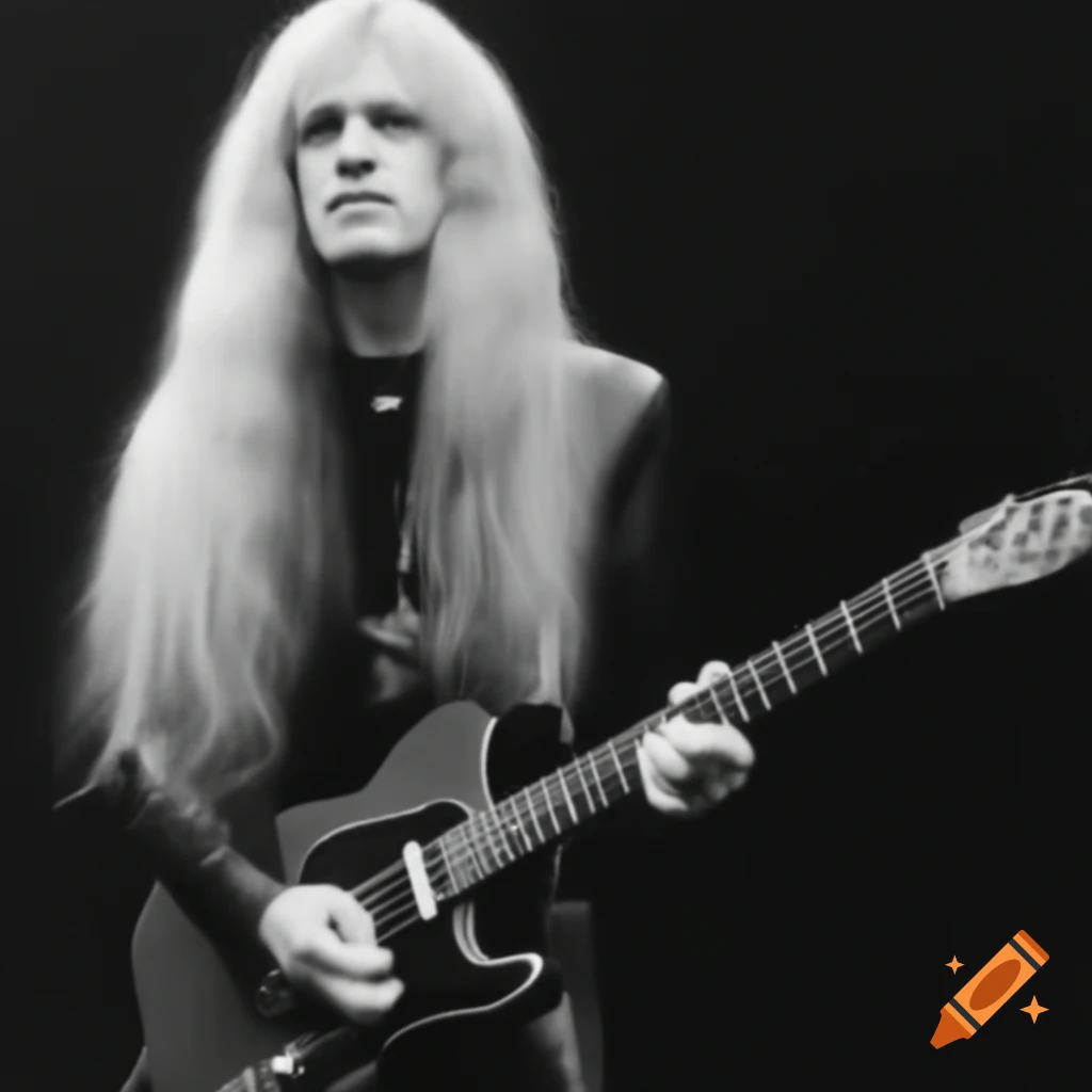 1980s white male guitarist with long hair