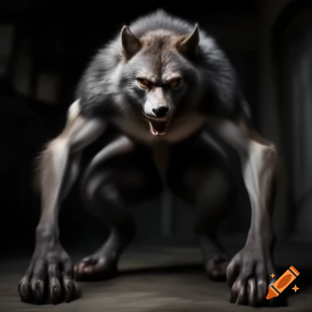 Male werewolf in sandals