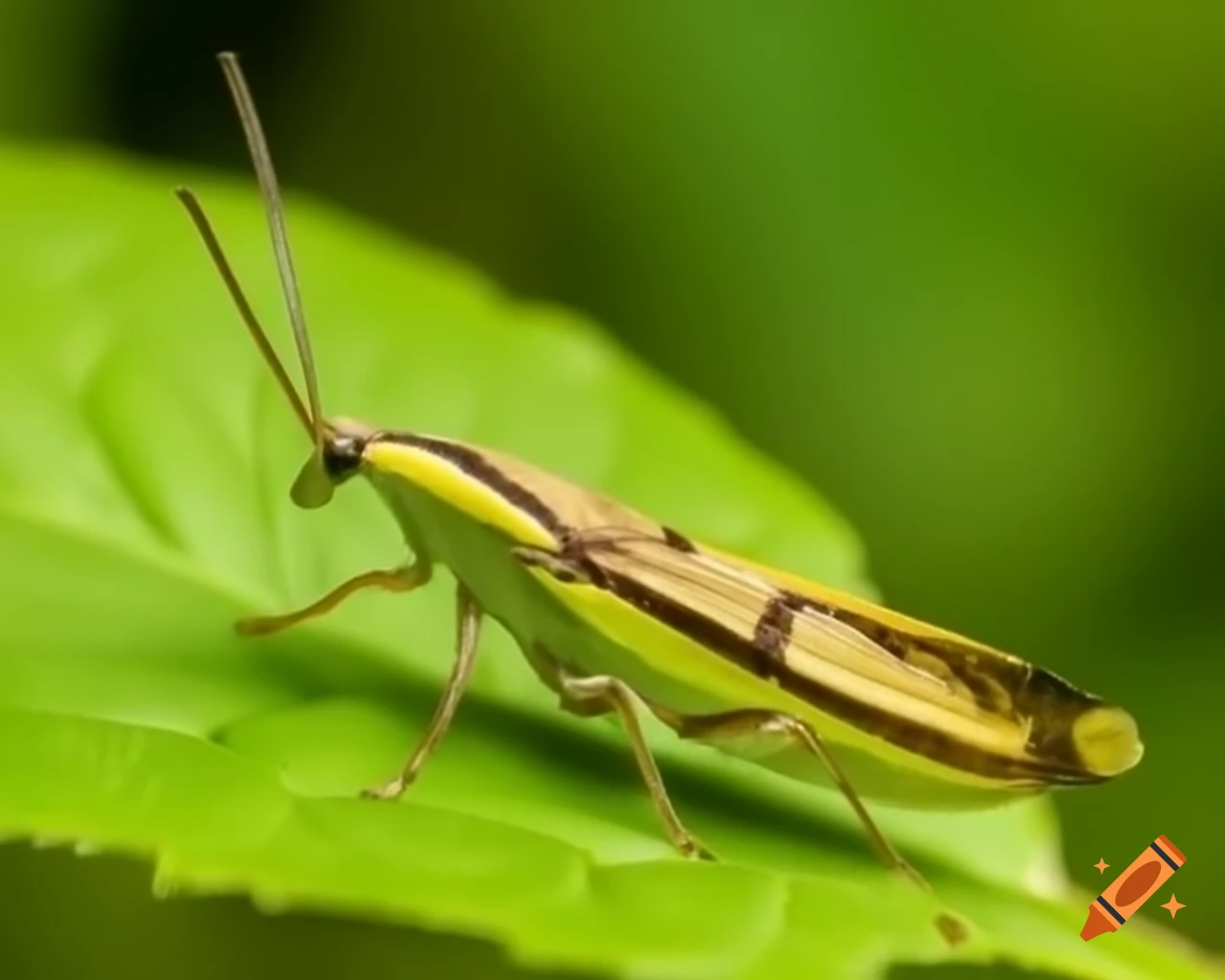 Leaf insect blending into its environment