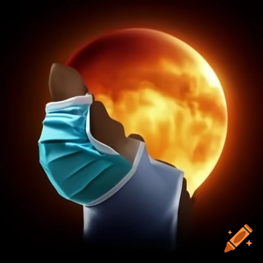 Metaphorical image of COVID-19 eclipsed by sunrise symbolizing new beginnings with diverse people in India