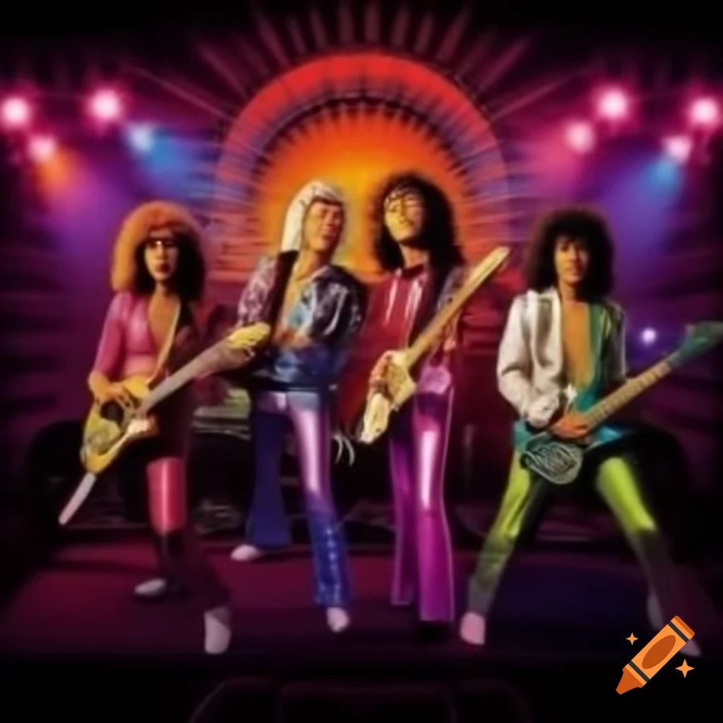 Disco pop rock themed party poster from the 80s and 90s on Craiyon