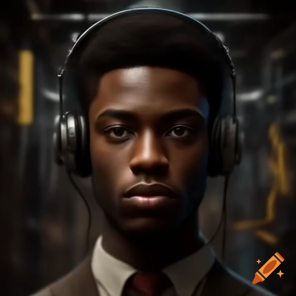 Young black man showcasing his tech expertise