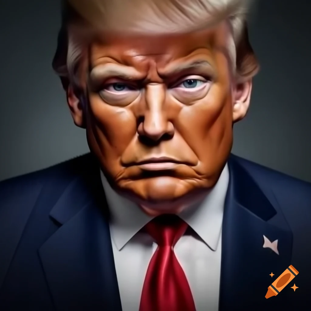 Artwork inspired by Francis Bacon style featuring a trump screen