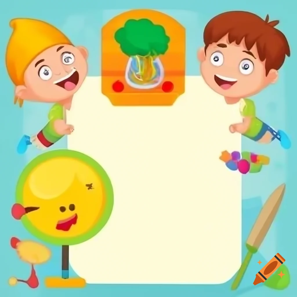 Children's menu featuring fun and healthy food options