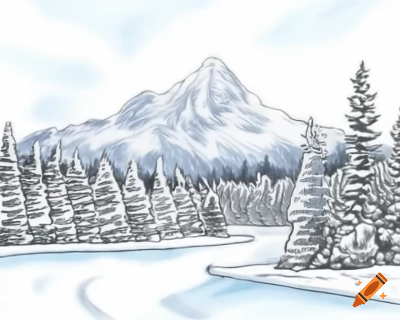 Winter scenery in Canada with snow-covered landscapes