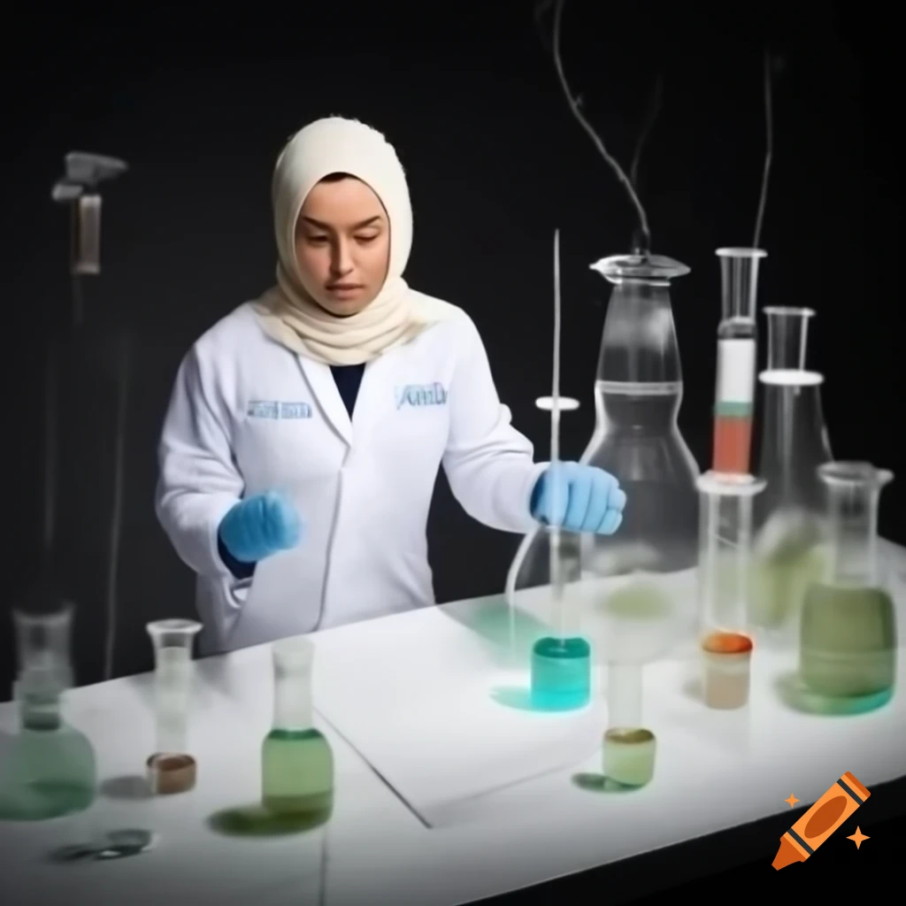 Laboratory filled with glassware, scientific equipment, and organic materials