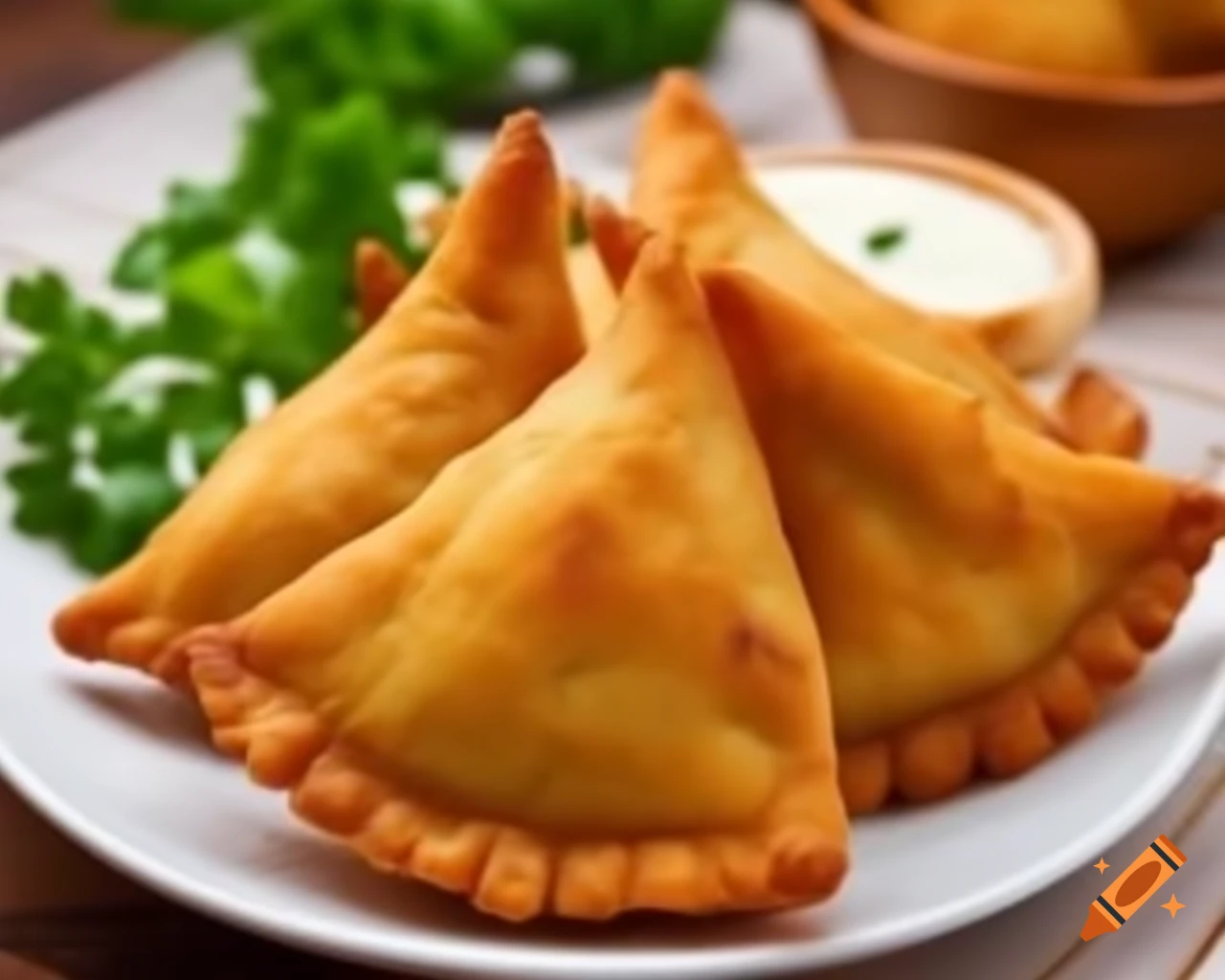 Delicious street samosa, a popular snack food