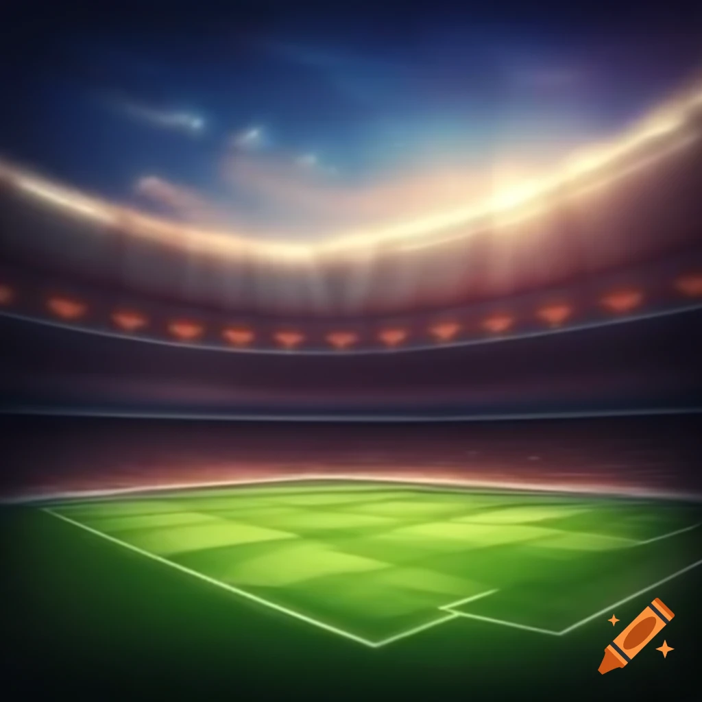 Vibrant digital art of football stadium background