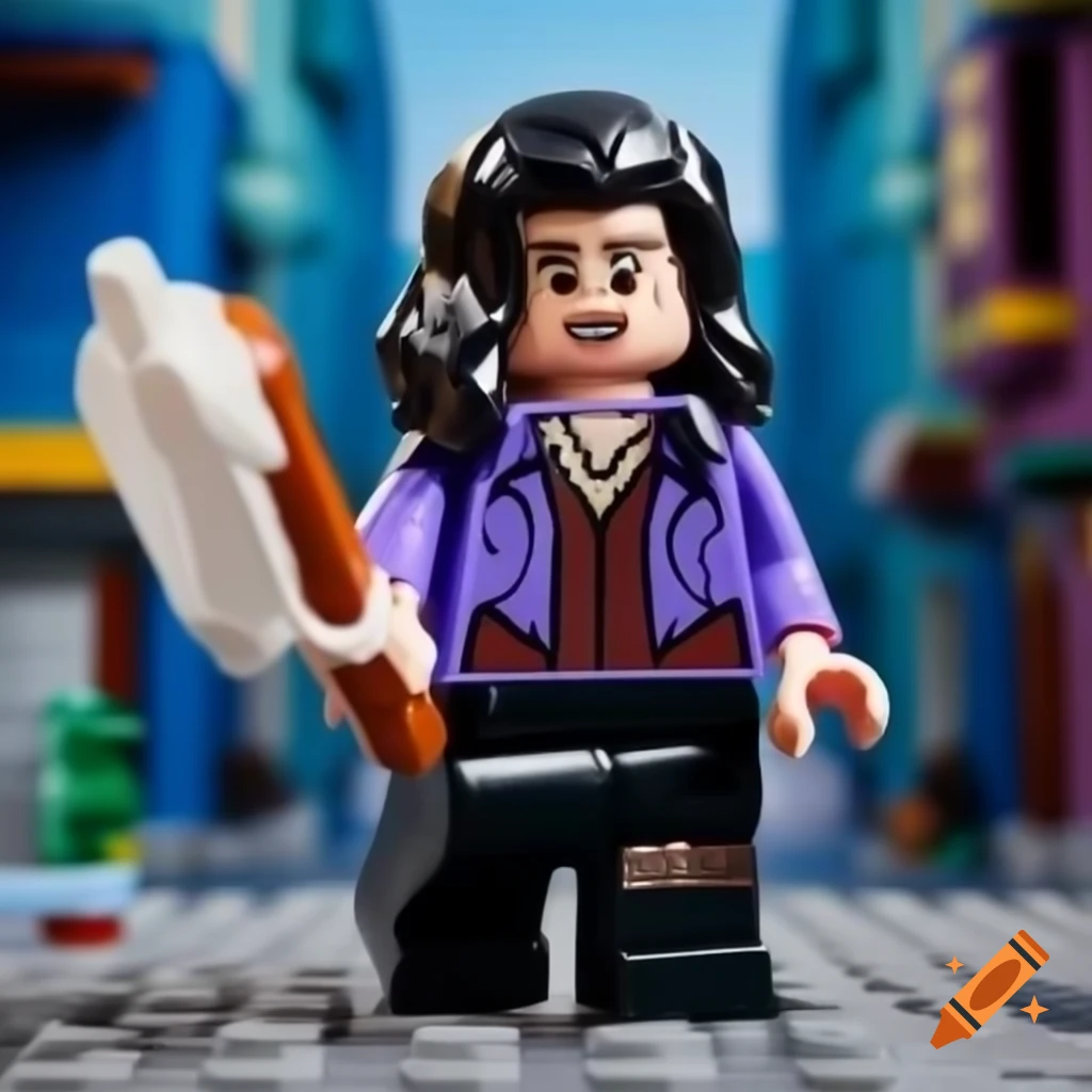 Lego city morgue scene featuring a woman