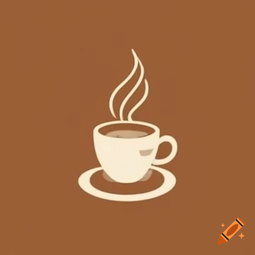 Vintage coffee cup logo with steam swirl in retro 70s-style font on Craiyon