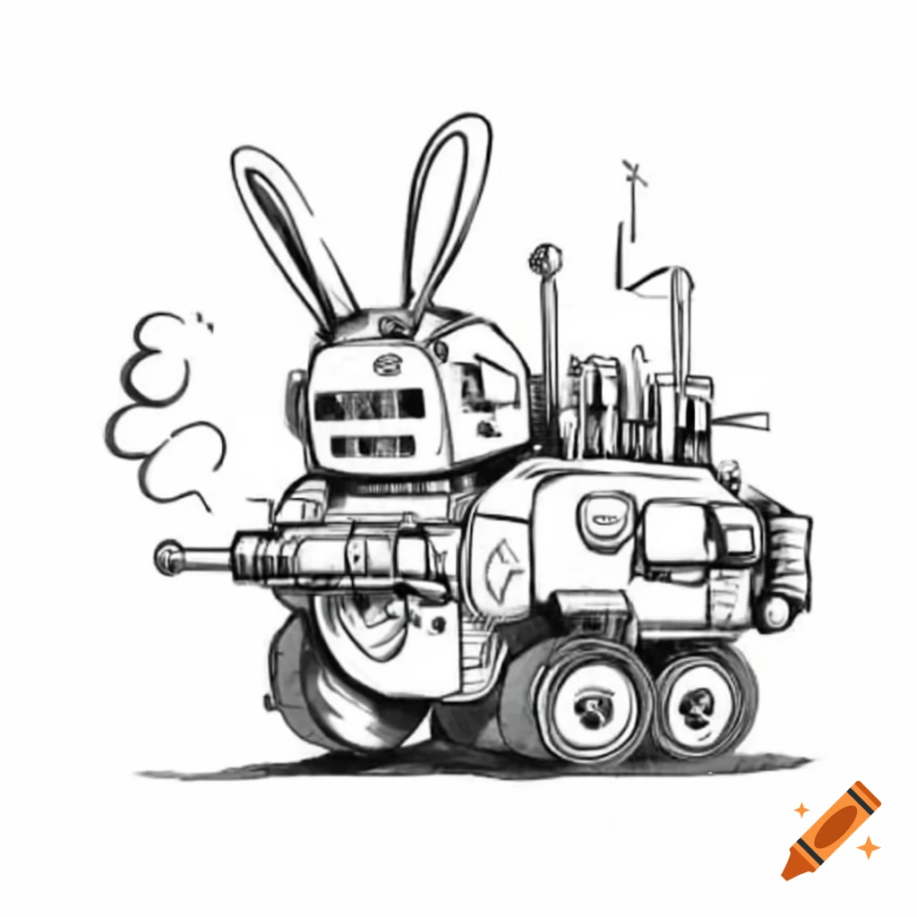 Steam-powered digital rabbit from a dieselpunk setting on Craiyon