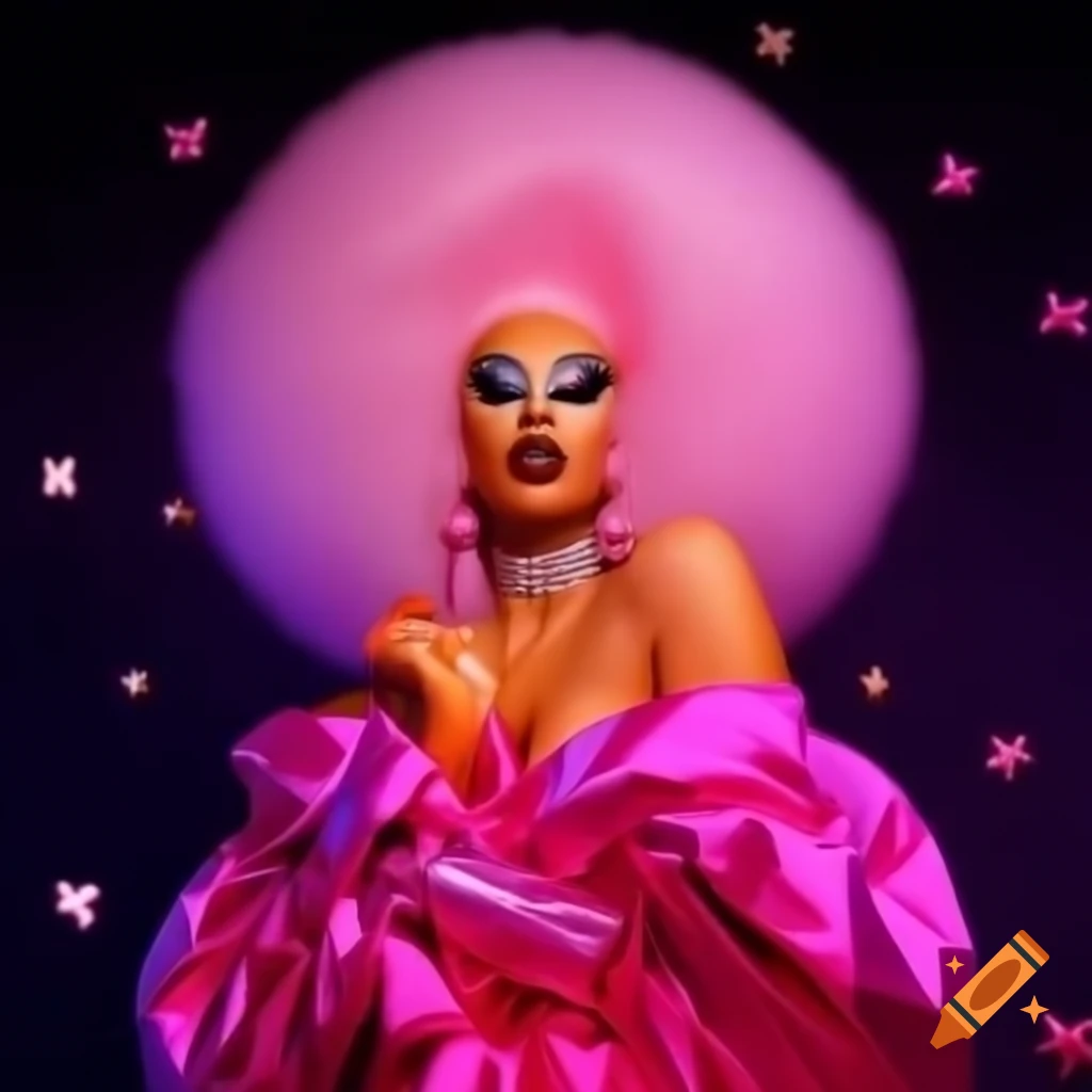 Futuristic galactic gown for drag queen Carmen Clutch named 'Venus Rising'