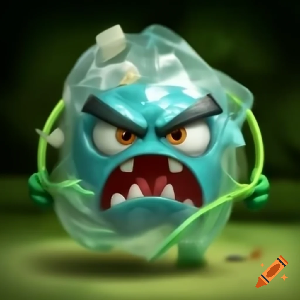 Angry face ball resembling garbage pail kids art style on Craiyon