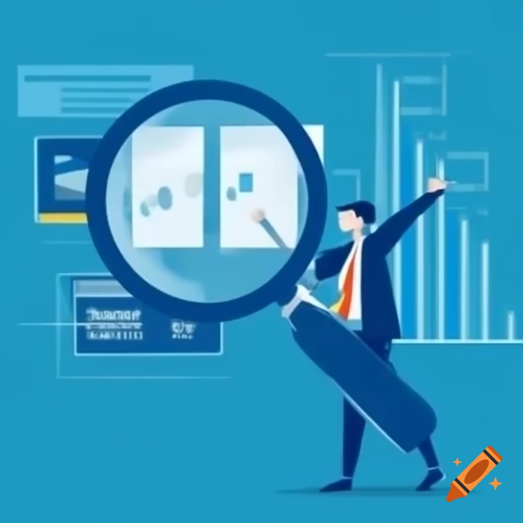 Magnifying glass inspecting data for fraud detection