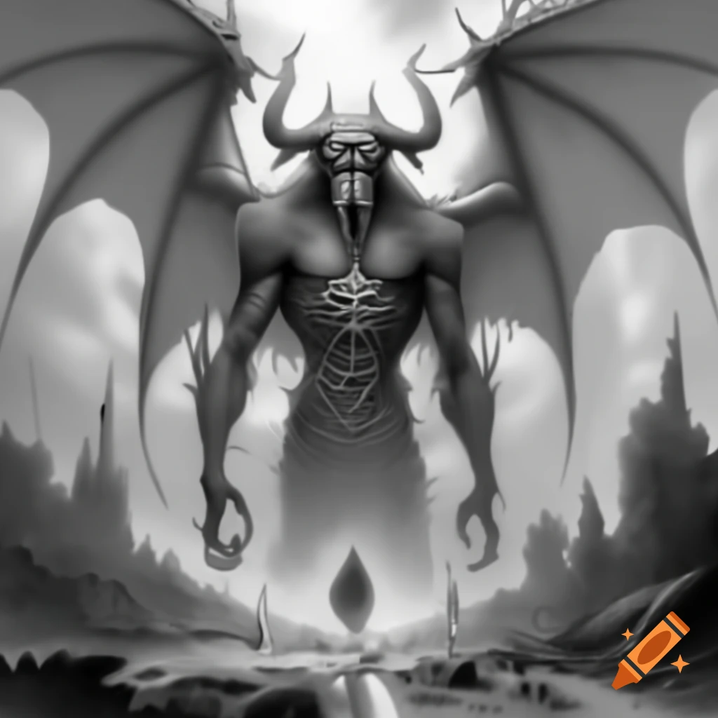 Majestic realm of azaroth the demon filled with adventures on Craiyon