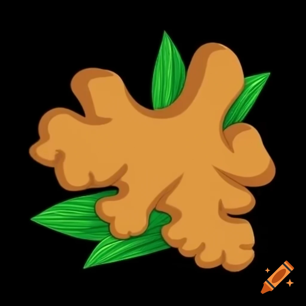 Ginger spice roots on a wooden background