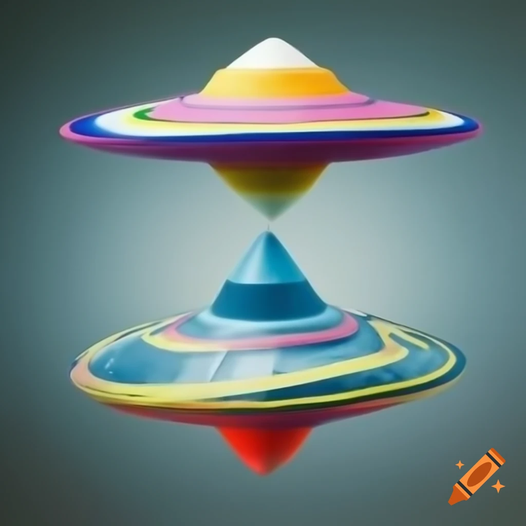 Colorful UFO made from paper reflecting creativity of children's art workshop