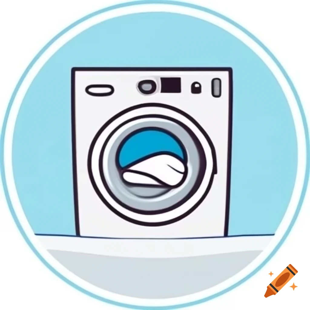 Washing machine with white clothes inside