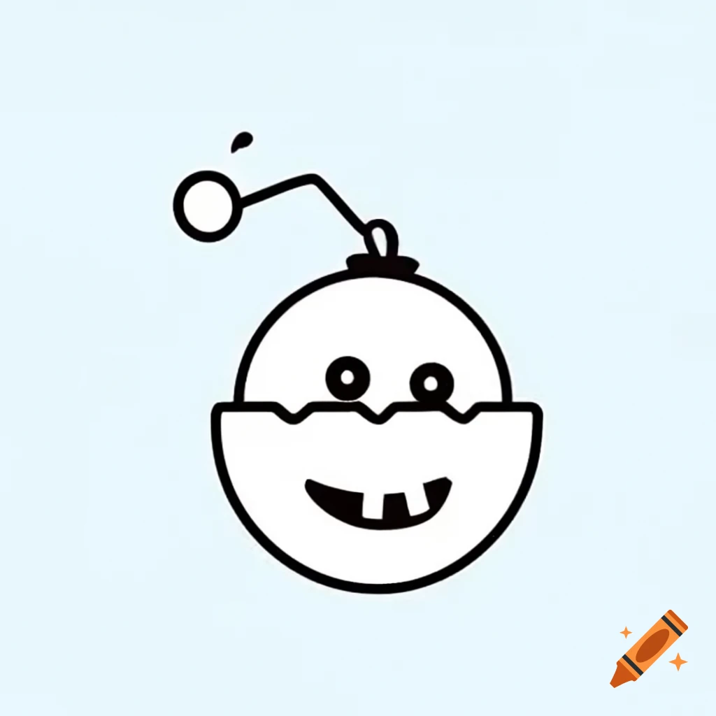 Creative snowman design resembling a bomb placed in a bowl