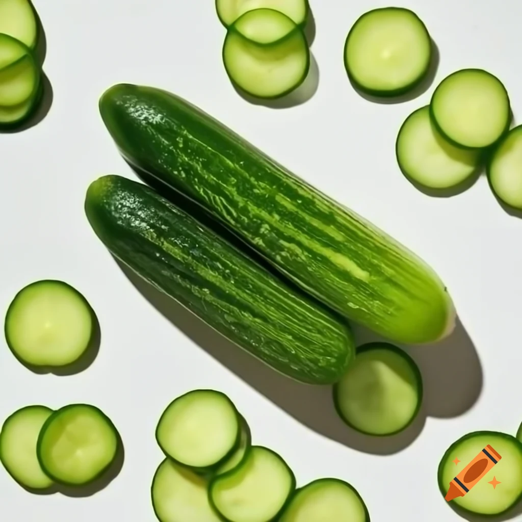 Fresh cucumber on a wooden table