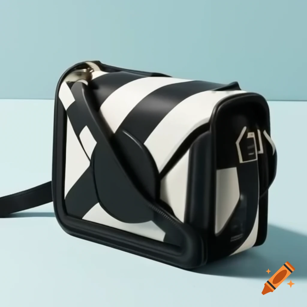 Black and white man bag design