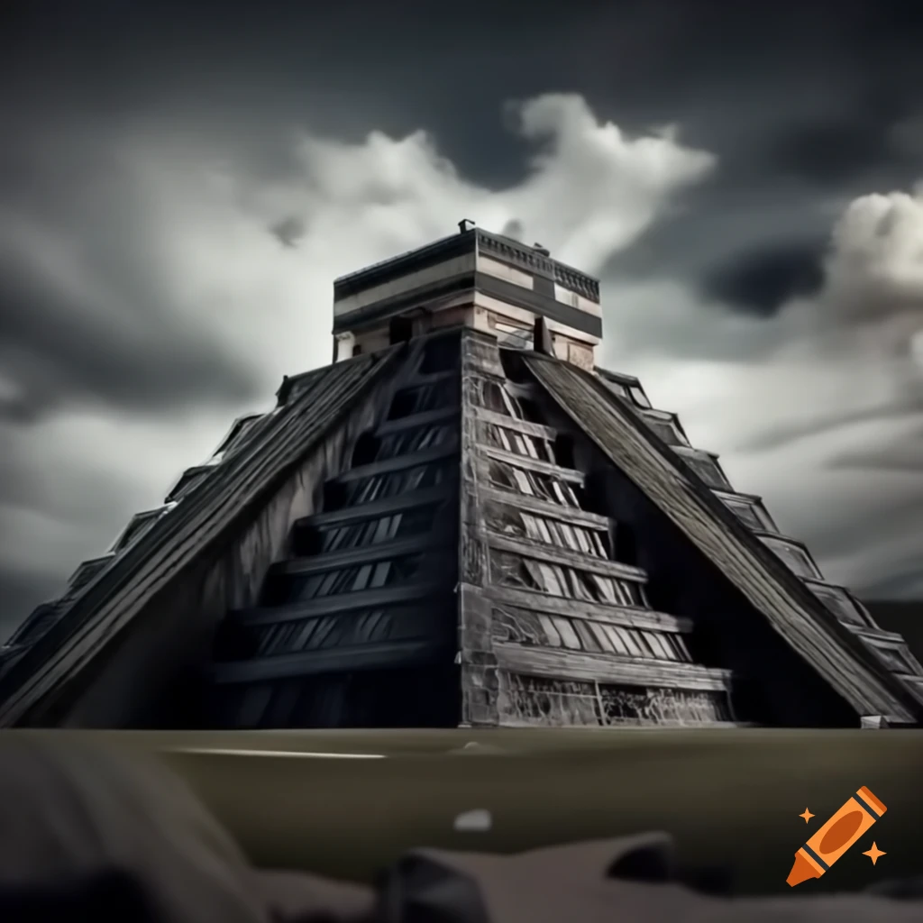 Black pyramid-shaped castle