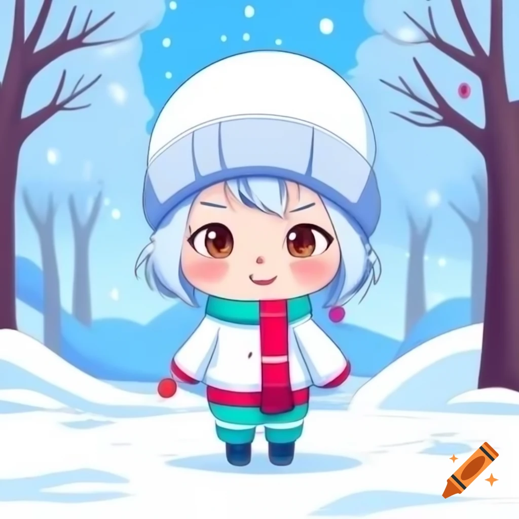 Winter scenery with snow-covered landscape