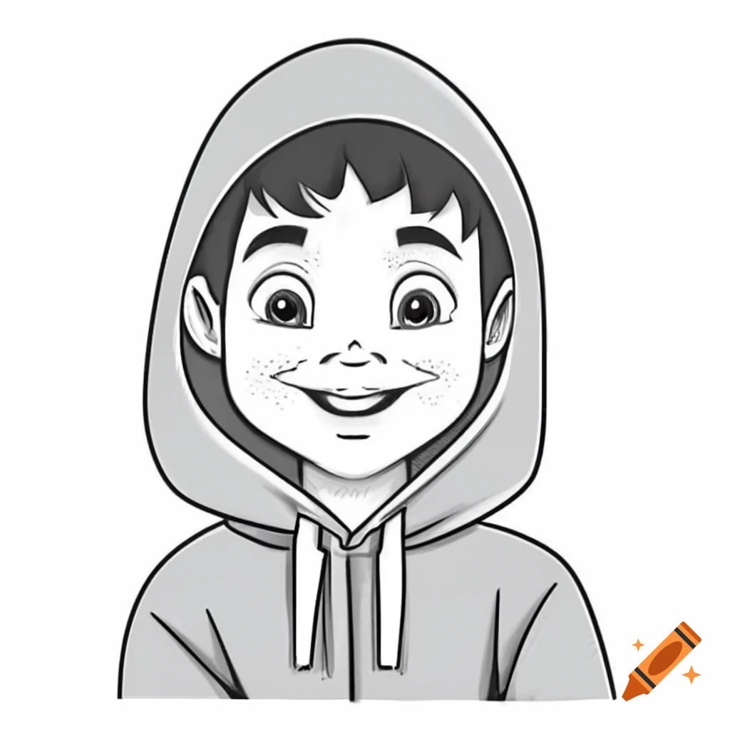 Boy in hoodie smiling