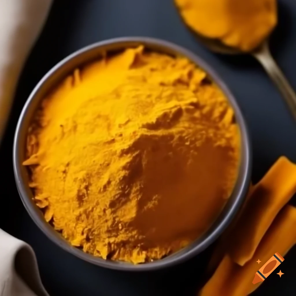 Dried turmeric in a bowl