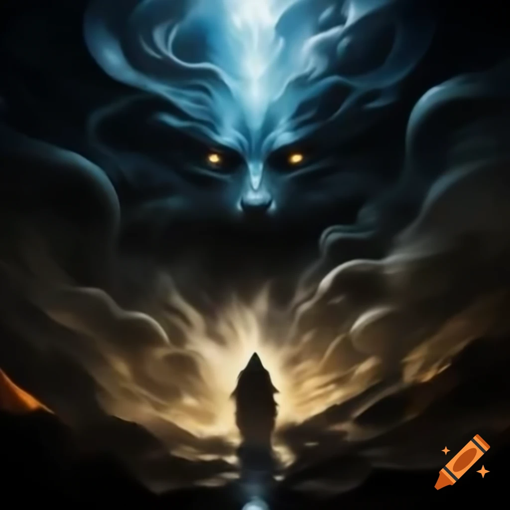 Surreal depiction of a figure at the edge of a dark chasm, symbolizing the ego and the abyss