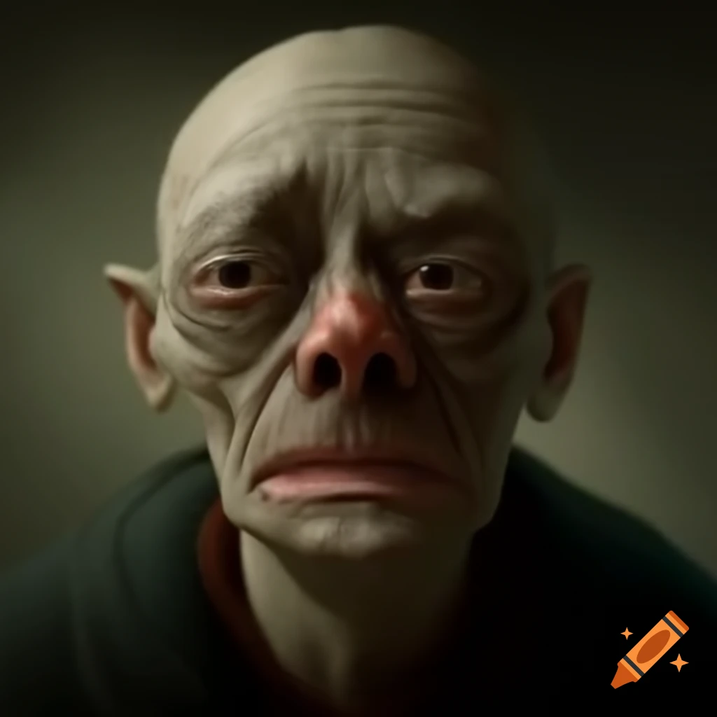 Stylized and distorted meme face illustration