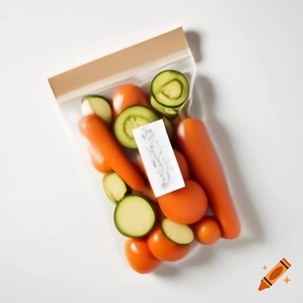 Neatly arranged package of dried vegetables with modern design and earthy tones