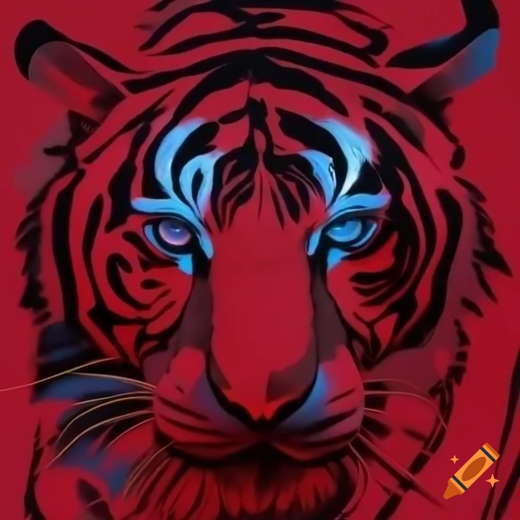 Claret red and blue tiger tank