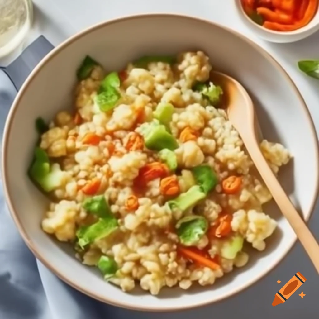 Cauliflower rice bowl, healthy meal option