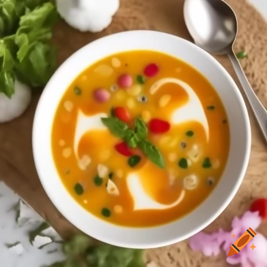 Italian vegetable soup served on a plate