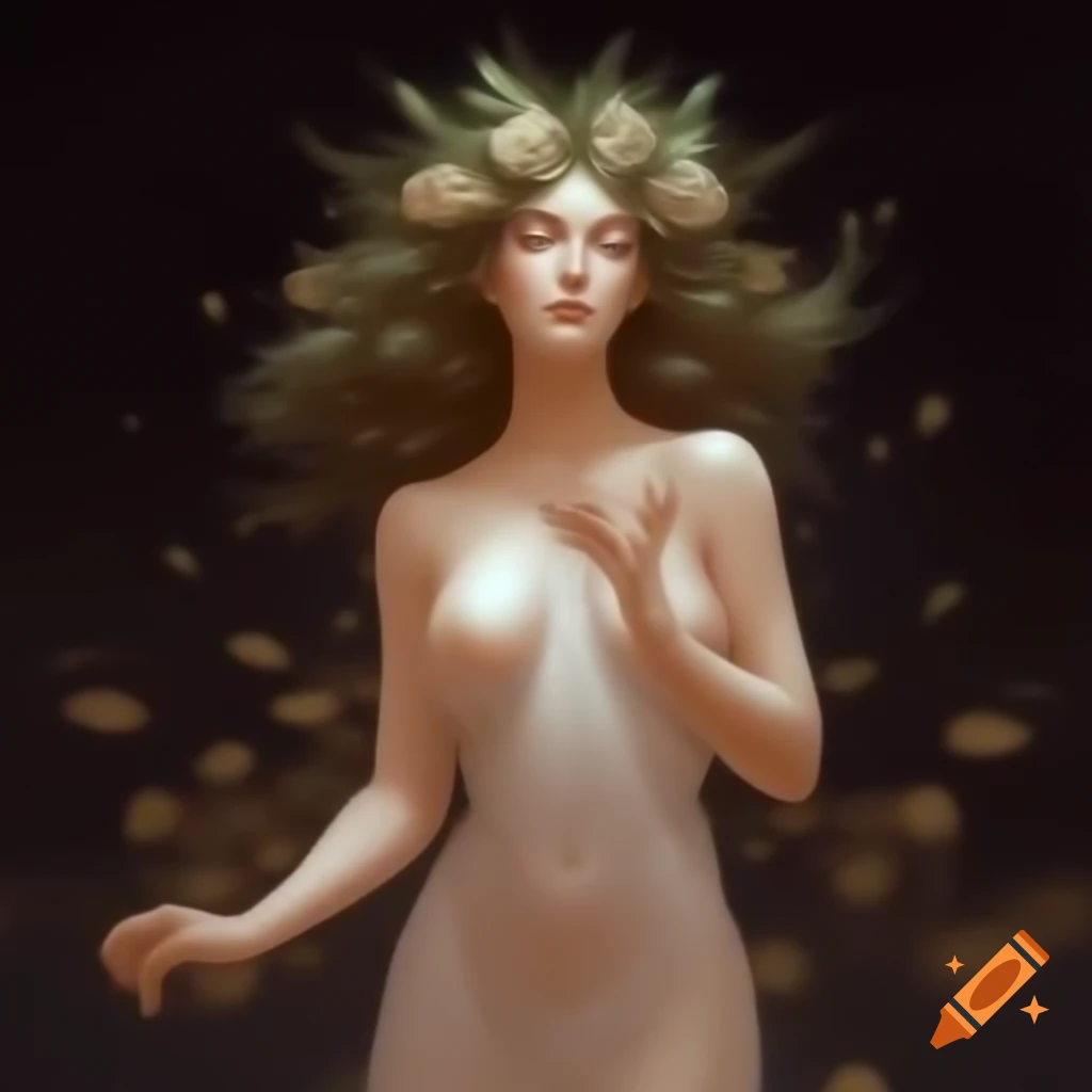Aphrodite, goddess of beauty, depicted in an artistic representation
