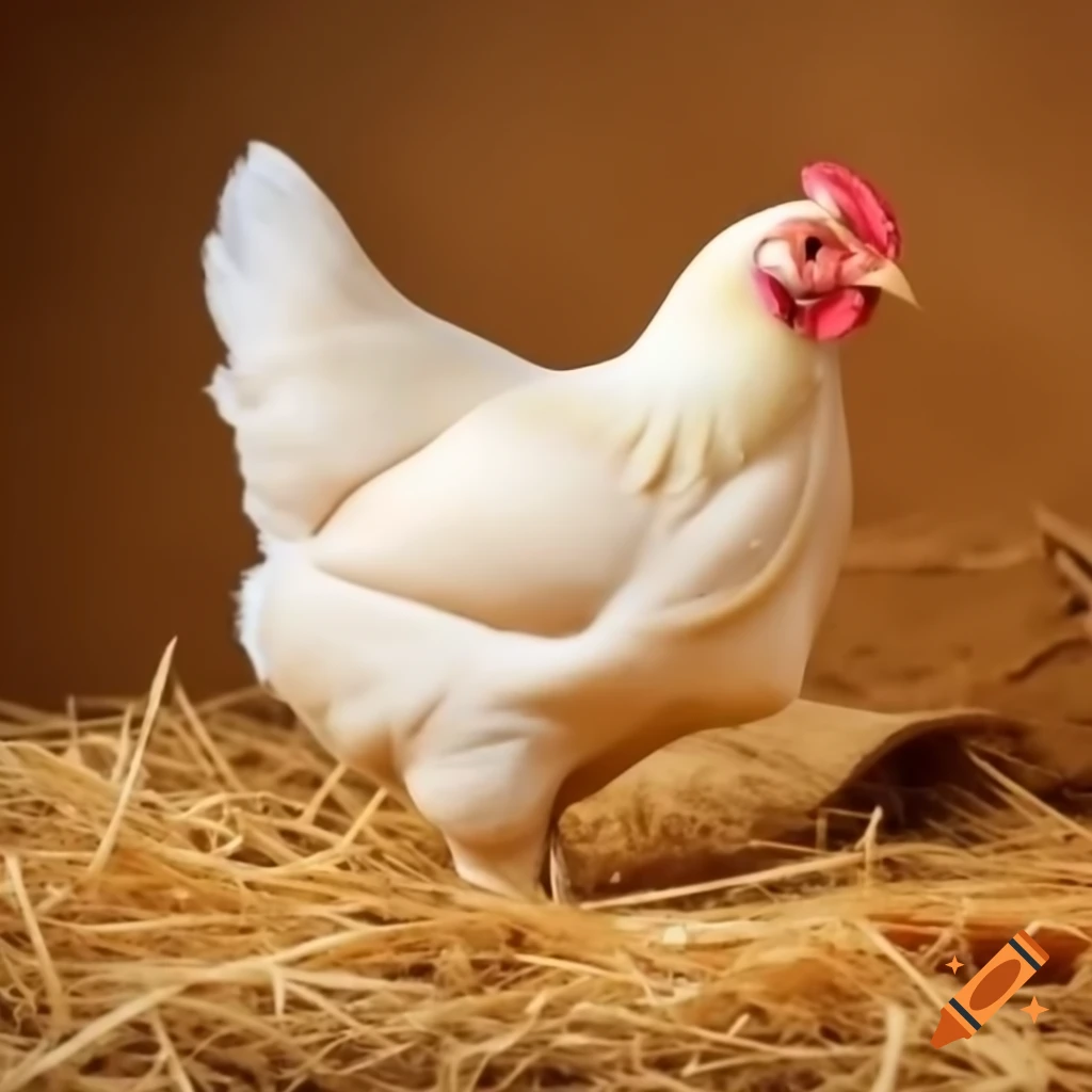Broiler chicken in a farm setting