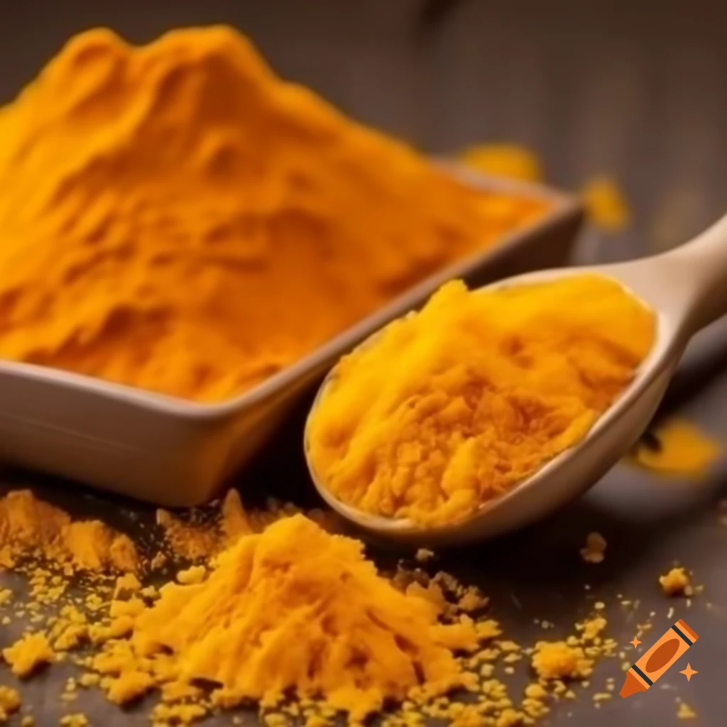 Turmeric with properties written in Persian