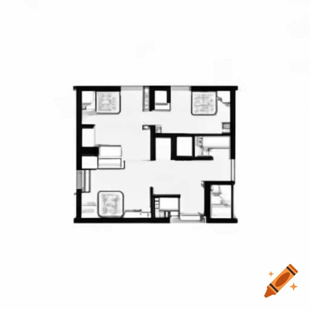 Two storey residential building floor plan with 220 floor area in 2 point perspective