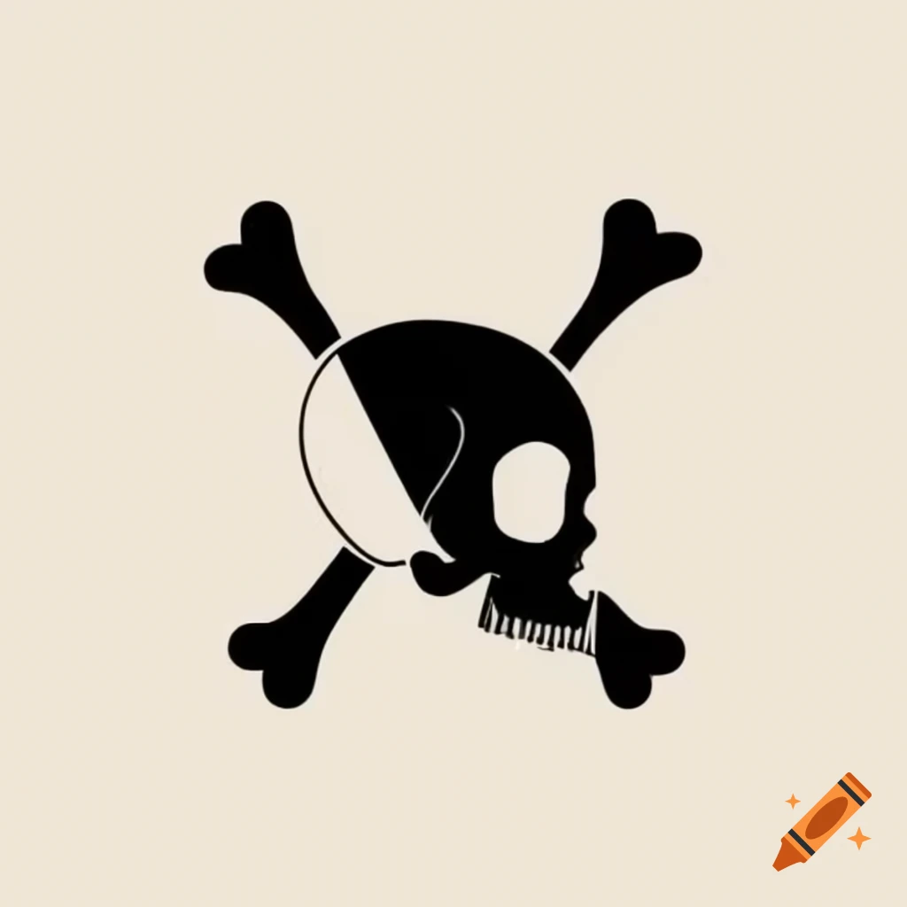 Stylized letter '9B' with black skull and crossbones design