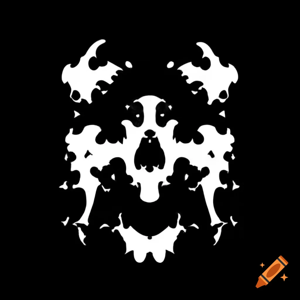 Rorschach inkblot test design without background