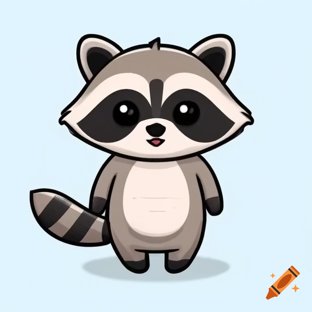 Cute raccoon posing playfully