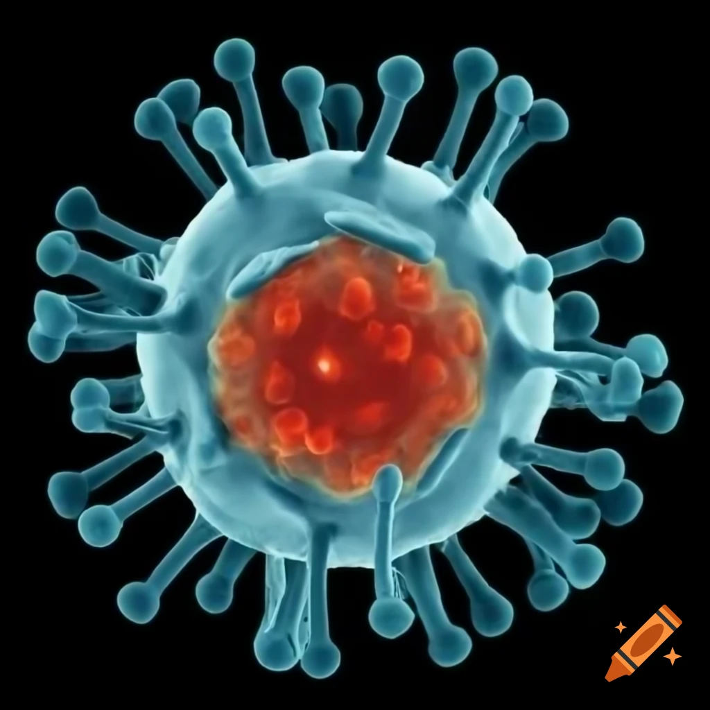 Microscopic view of sinus virus revealing infection mechanics