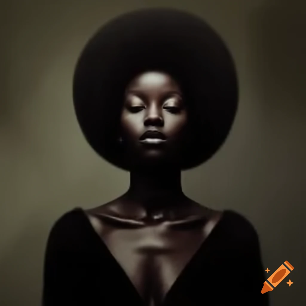 Portrait of a black woman on Craiyon