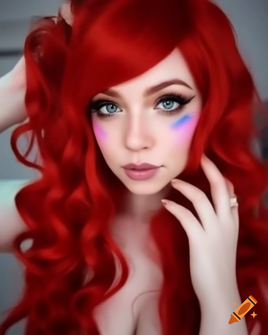 Person in cosplay costume representing a character on Craiyon