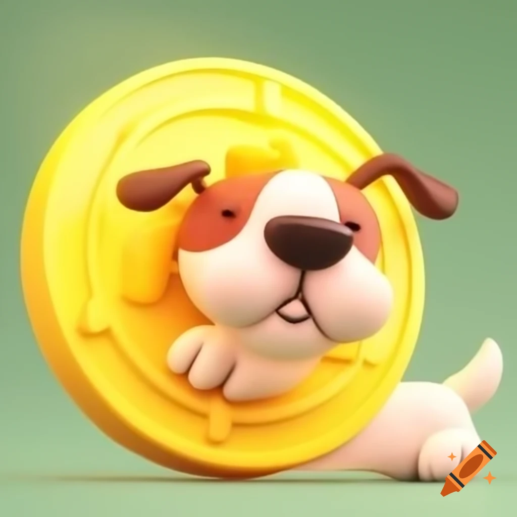 Cartoon dog themed cryptocurrency meme including Ripple XRP and Dogecoin