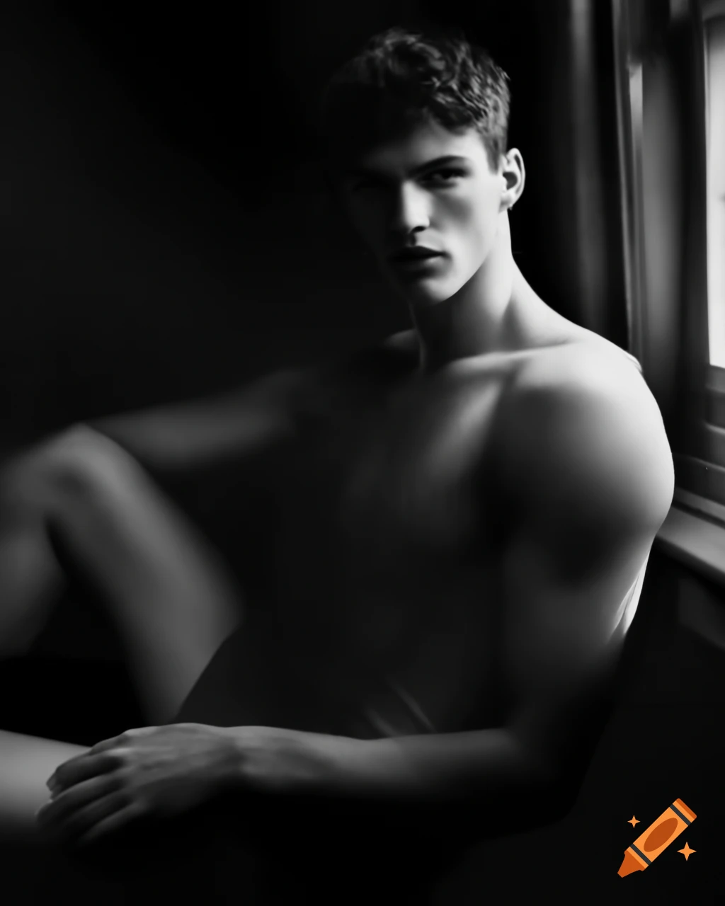 Photorealistic detailed men's fashion full-body photo